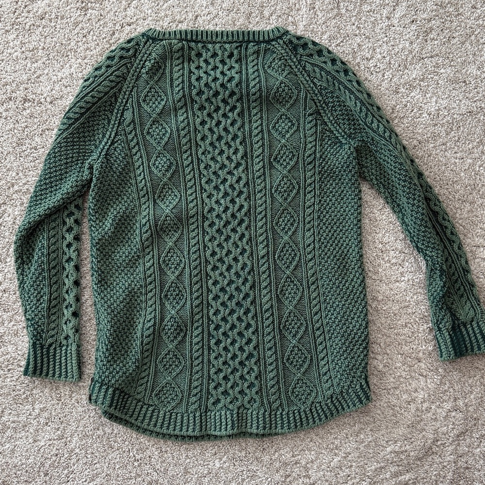 LL Bean Fisherman Sweater Size L - Picture 5 of 5